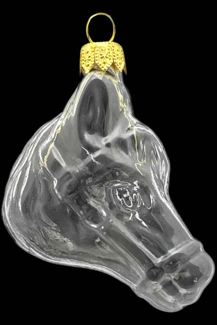 Стеклянная елочная игрушка Заготовка Буцефал 7,7 см 161525900